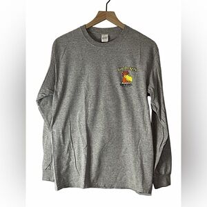 Gildan Heather Gray Graphic Long Sleeve T-Shirt